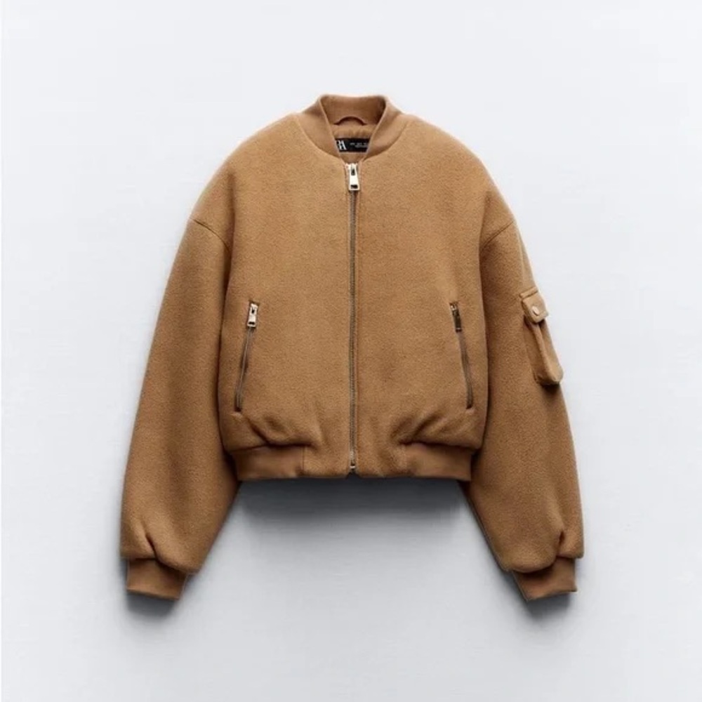 Zara Cropped Bomber Jacket